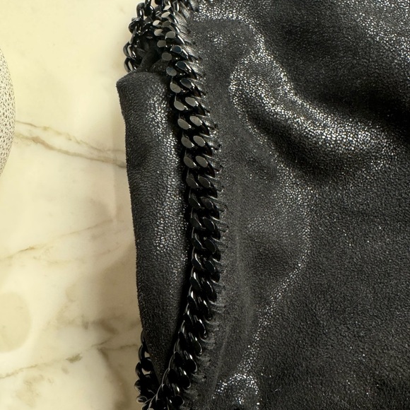 Stella McCartney Falabella black faux brushed leather bag with black straps - Picture 8 of 13